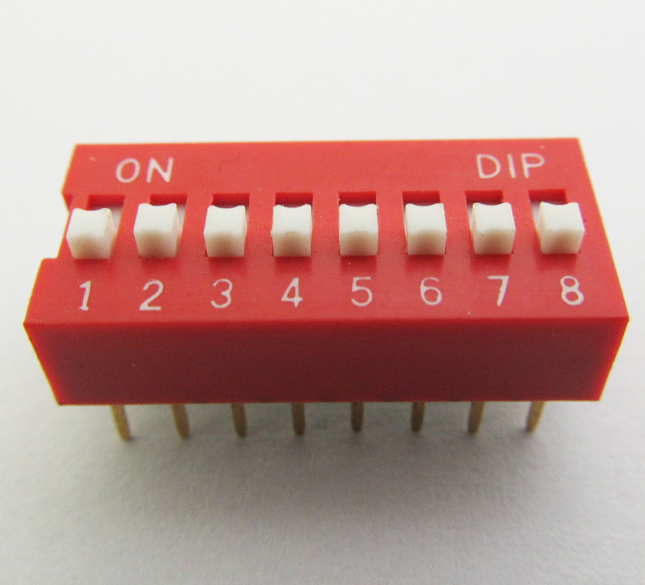 1pc 8 positions DIP Switch Red NEW DP Free shipping