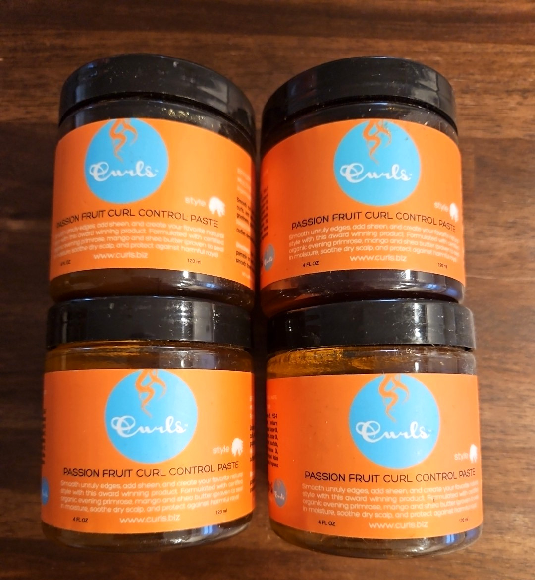 New 4 Pack Curls Passion Fruit Curl Control Paste 4 oz Sculpting Shine Pomade