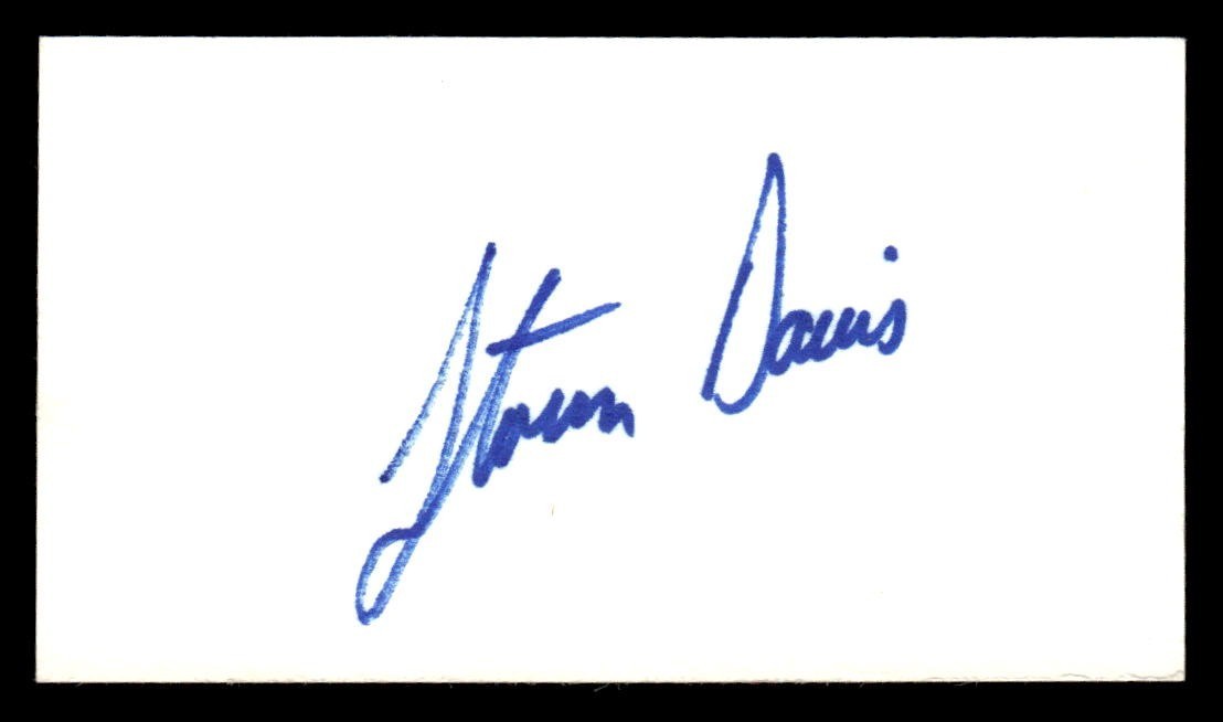 Storm Davis Orioles Baseball Signed 2 x 3.5" Business Card Auto *BC24