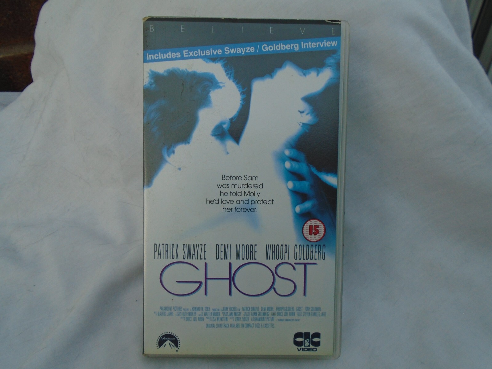 VHS Paramount Pictures GHOST Cert 15 1990