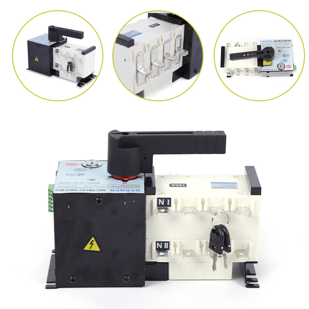 100A 4P Dual Power Automatic Transfer Switch Changeover Isolation Generator