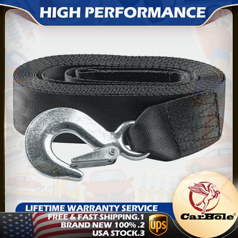 Heavy Duty Hand Crank Strap Winch 4500LBS Jet Ski ATV Boat Trailer Tow Marine US