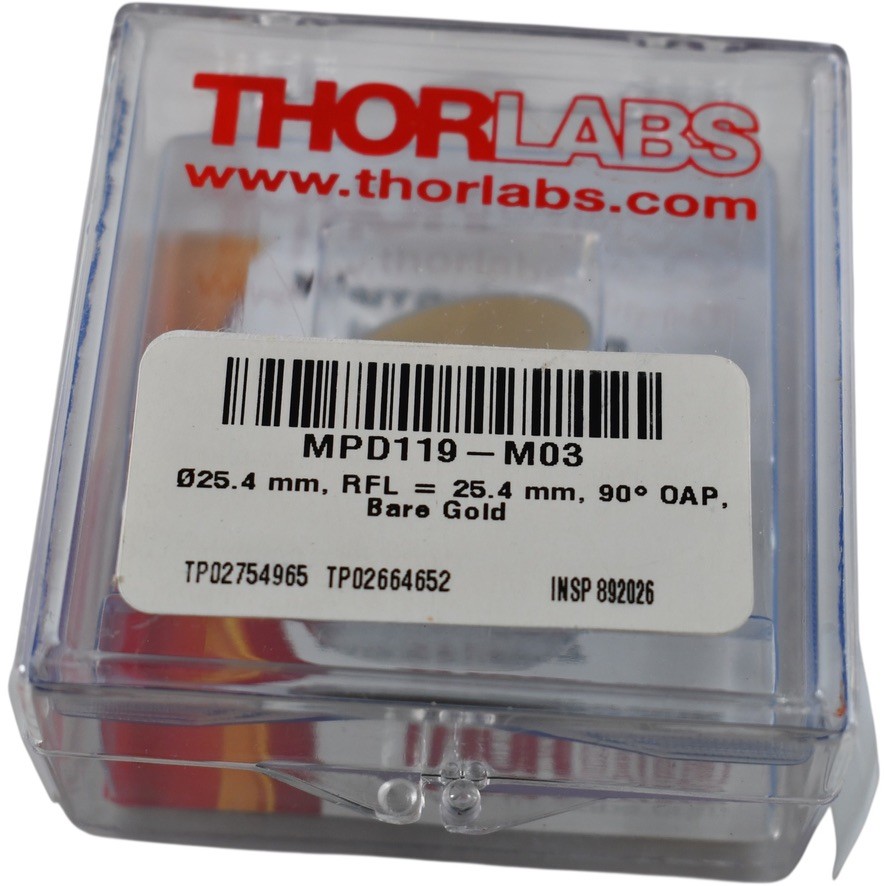 NEW Thorlabs MPD119-M03 90 Off Axis Parabolic Mirror Bare Gold 25 4mm