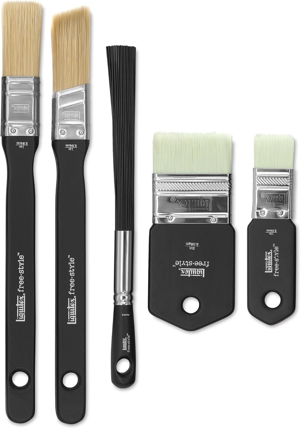 Professional Freestyle 5-Piece Large Scale Brush Set for Acrylic Masterpieces