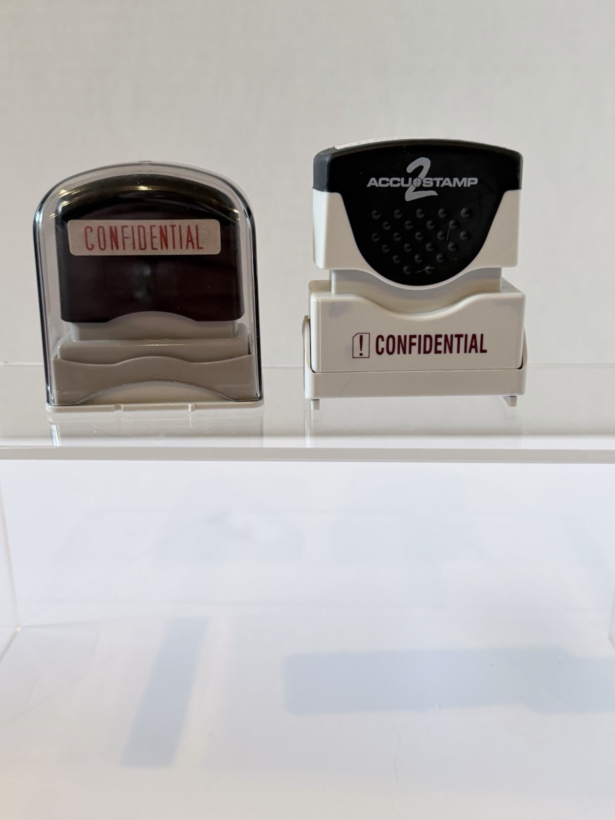 Lot of 2 “Confidential” office stamps.