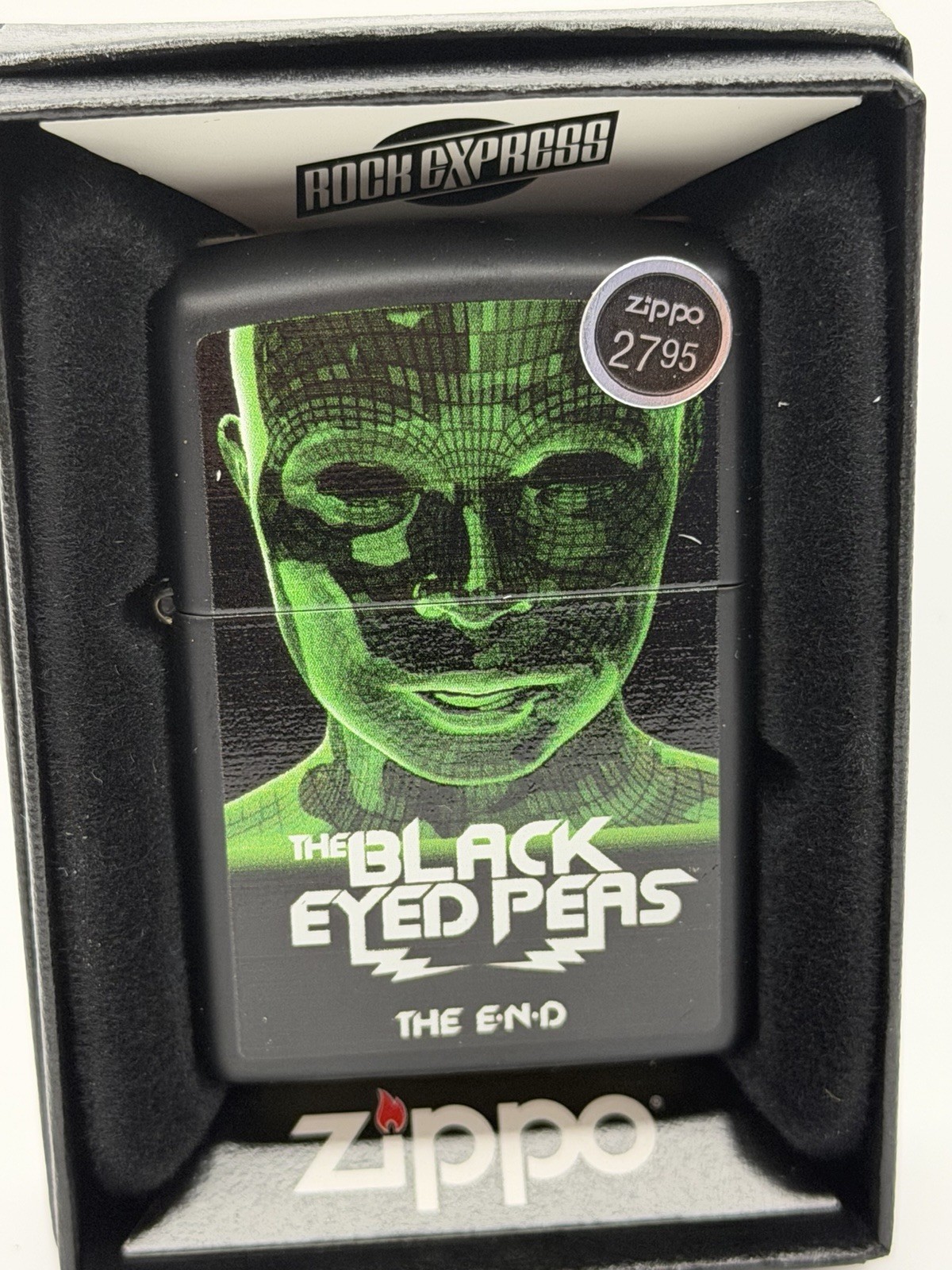Vintage 2010 Black Eyed Peas The End Black Matte Zippo Lighter New B9