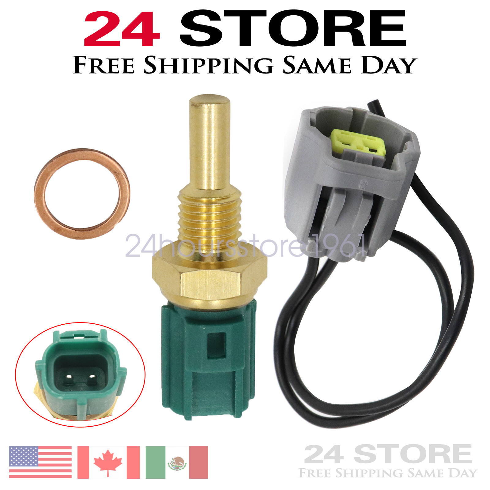 Coolant Temperature Sensor W/Connector For Toyota Pickup 2.4L 3.0L 1984-2017