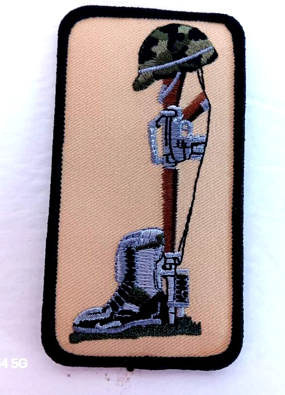 FIELD CROSS (4") Military Veteran Biker Patch D