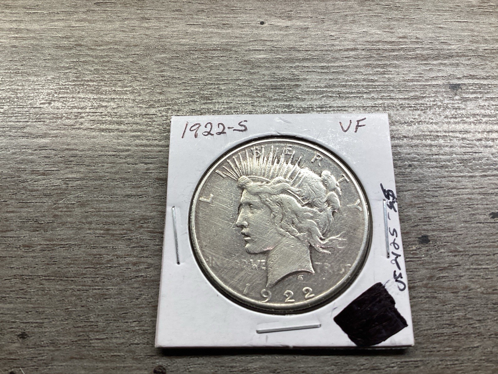 1922 S Peace 90% Silver Dollar Key Date in Very Fine Condition 052125 55ru