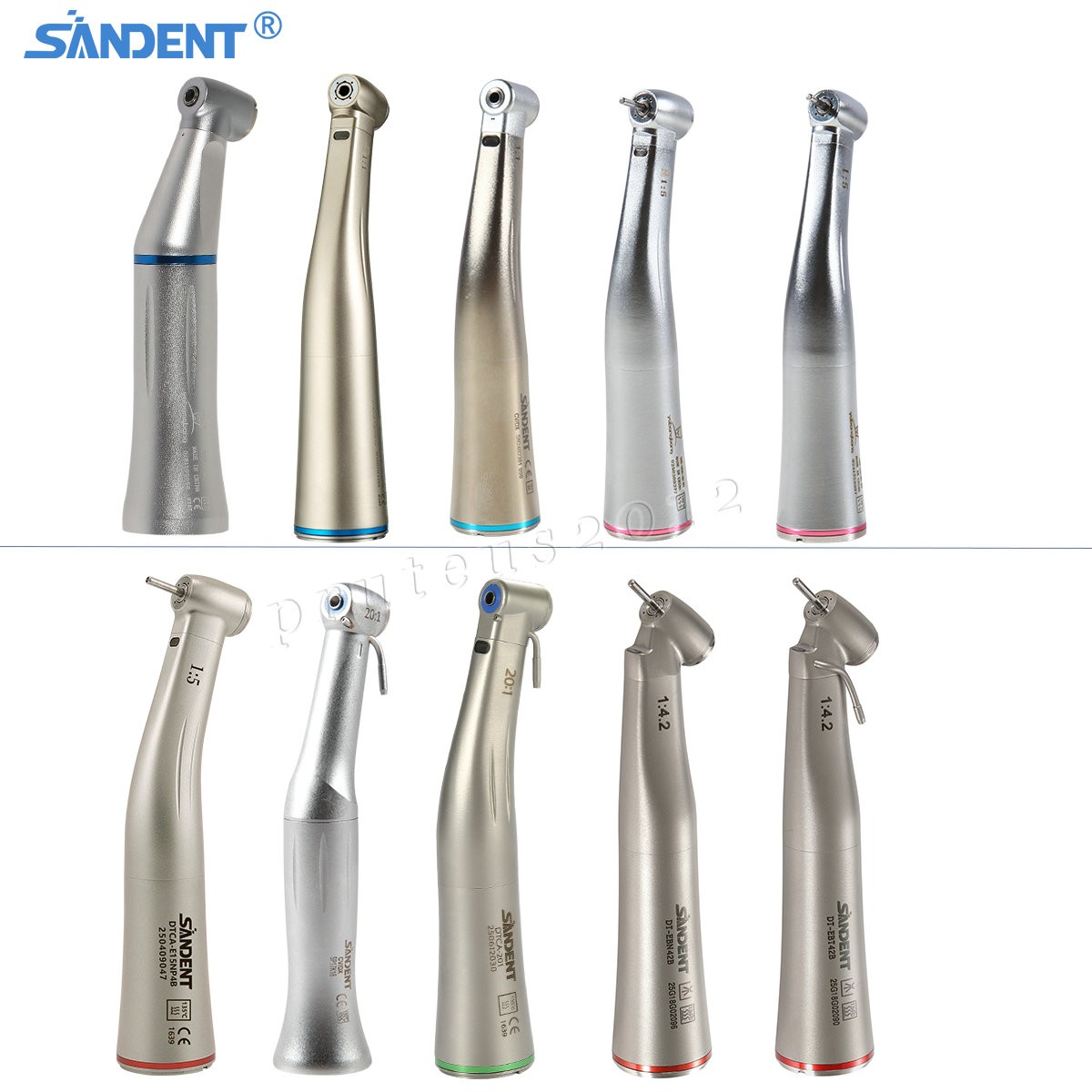 Dental 1:1/1:4.2/1:5/20:1 Handpiece Fiber Optic LED Contra Angle Fit NSK Motor