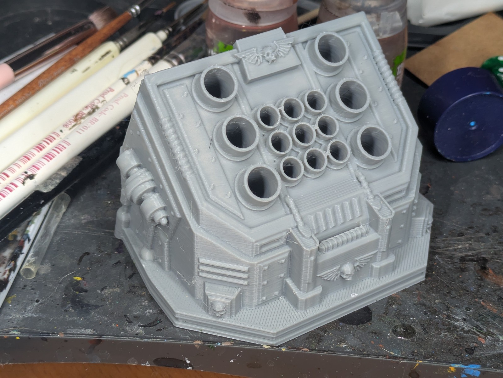 Grimdark Missile Launcher Paintbrush Holder