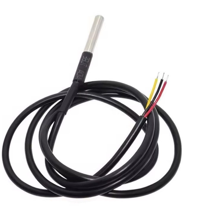 DS1820B Temperature Sensor Probe, waterproof, with 3m cable