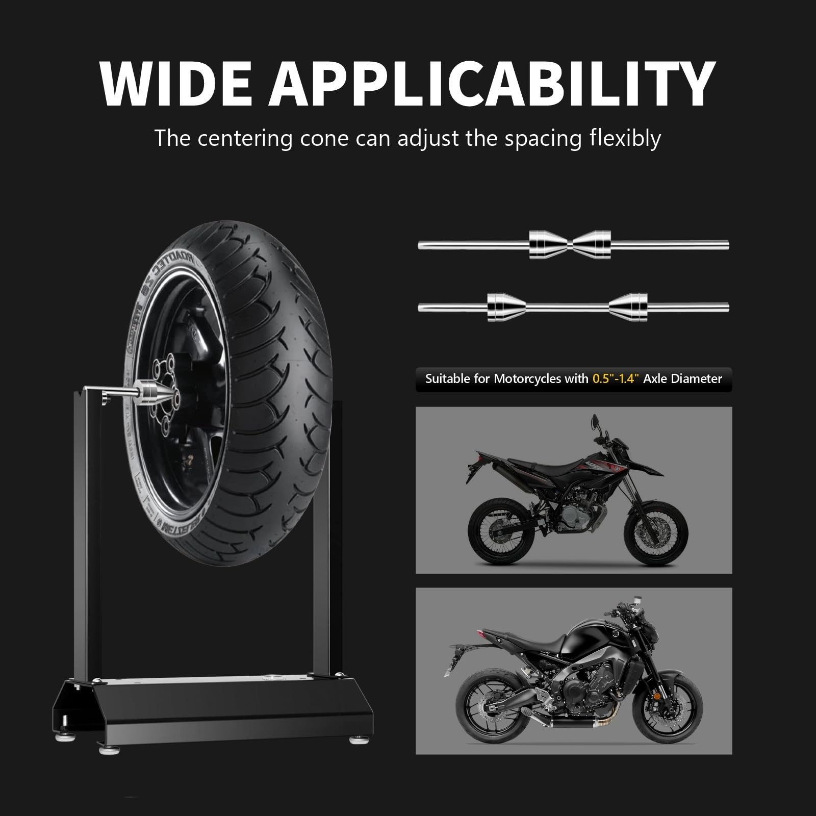 1 PCS Motorcycle Wheel Balancer Tire Stand Static Dynamic Alignment OffRoad