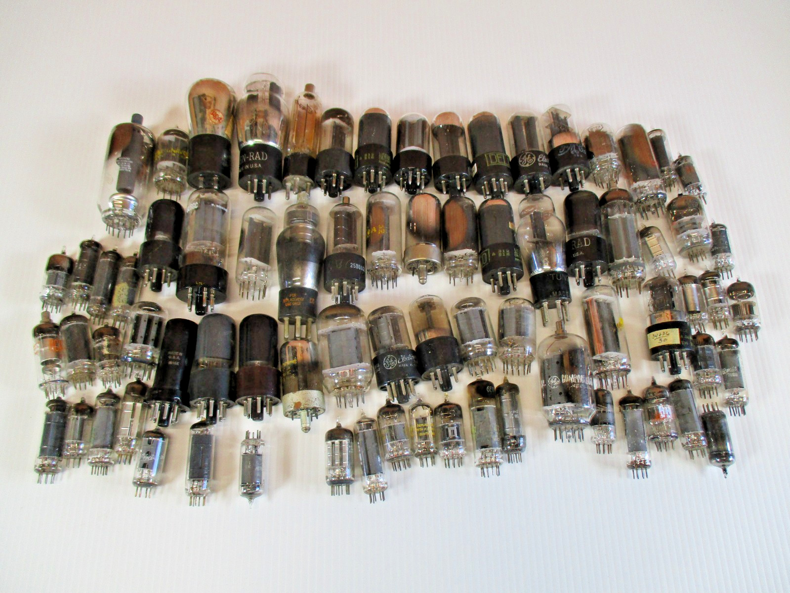 Vintage Vacuum Tube Lot for Display Art Projects Crafts  Steampunk Lot of 80