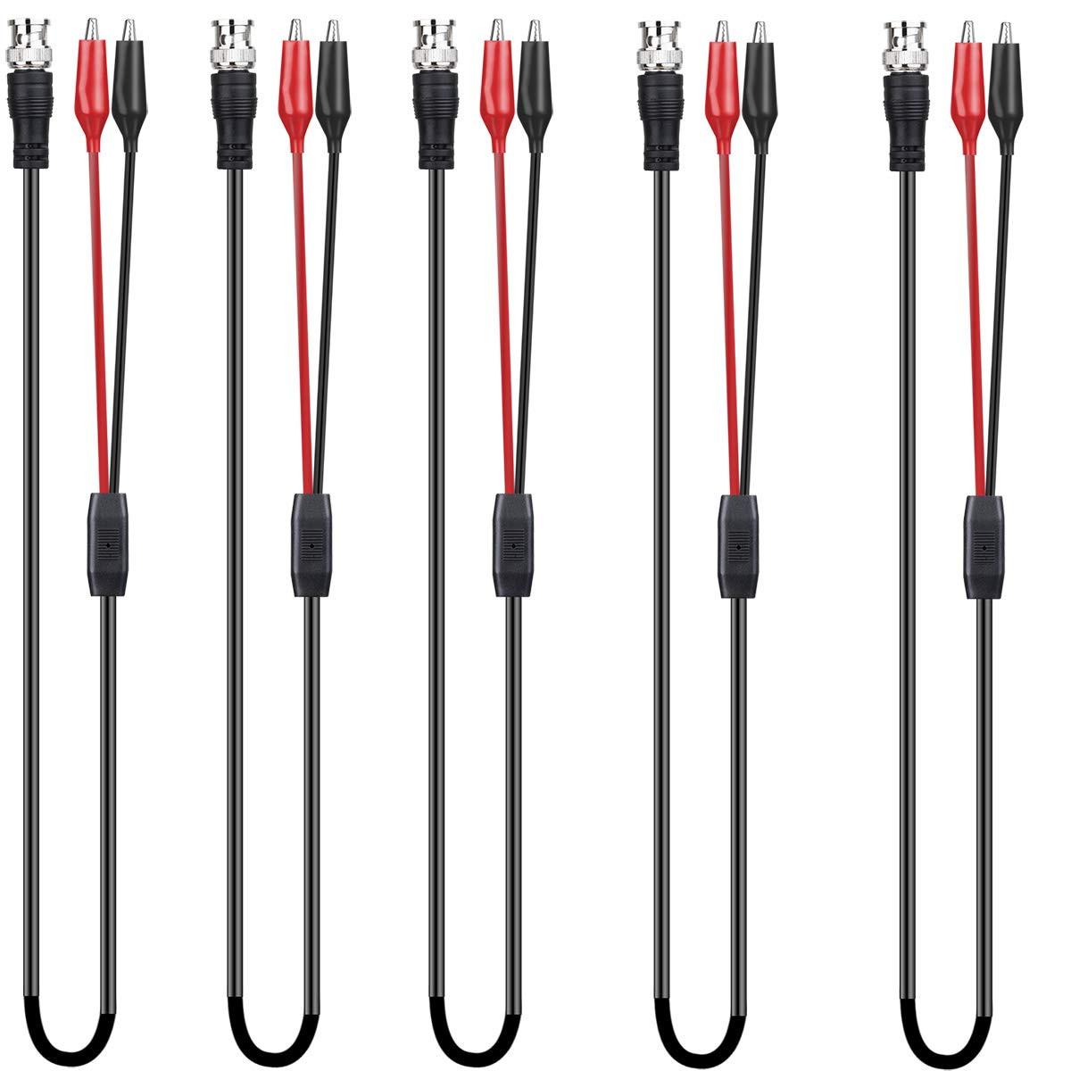 BNC Double Alligator Clip Test Cable Probe Lead Oscilloscope Test, Oscilloscope