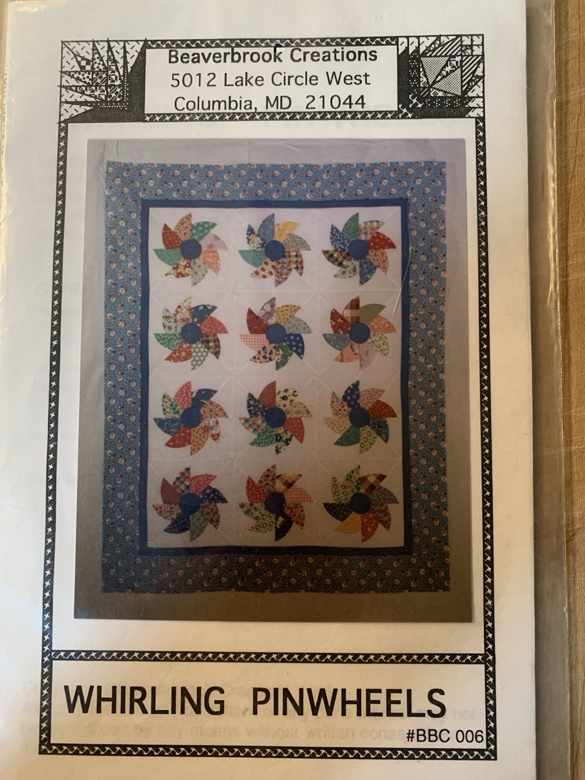 Whirling Pinwheels Quilt Pattern By Beaverbrook Creations Full Size Or Wallhangi
