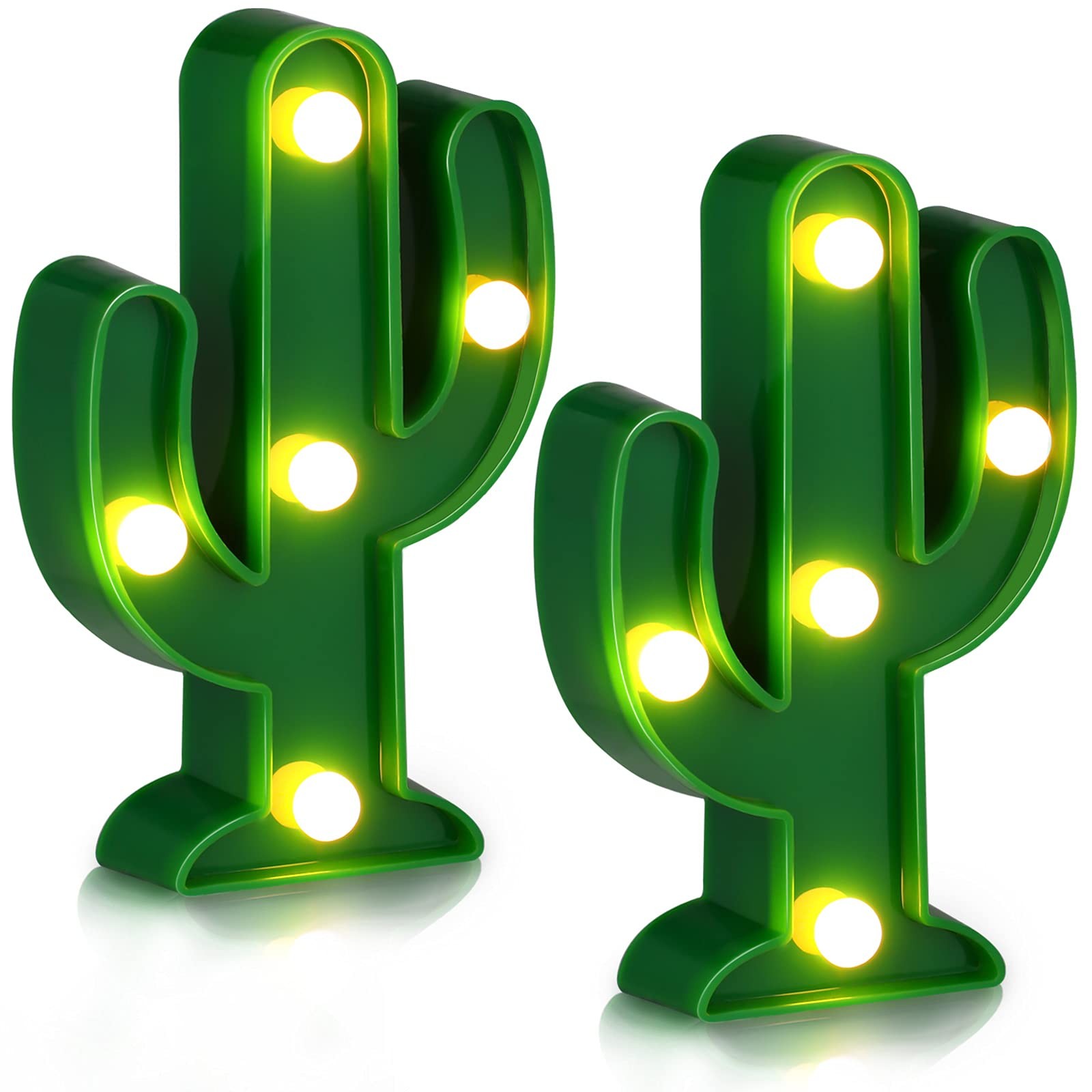 Riakrum 2 Pcs LED Night Light Cactus 4.72 x 2.76 Inch, Stylish