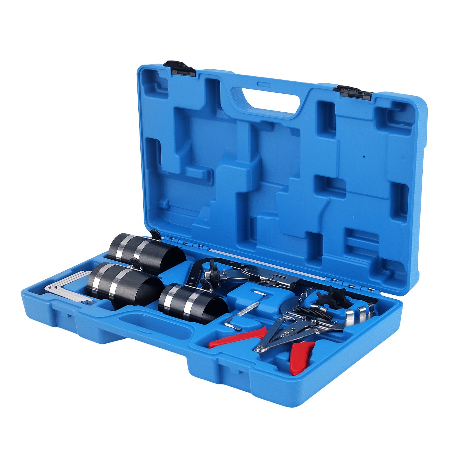 11PC Piston Ring Compressor Engine Tool Set Steel 53-175mm Service Kit