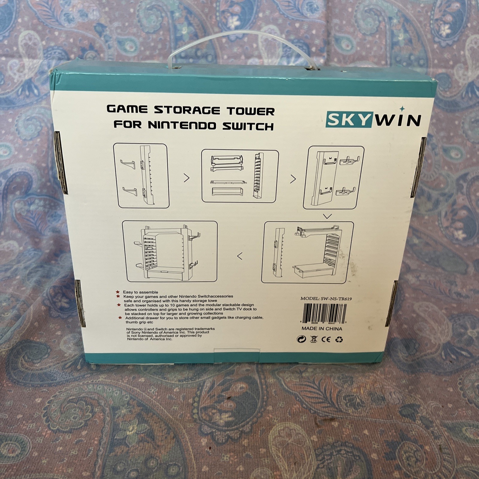 Skywin Game Storage Tower for Nintendo Switch Disk Rack Controller Holder NIB