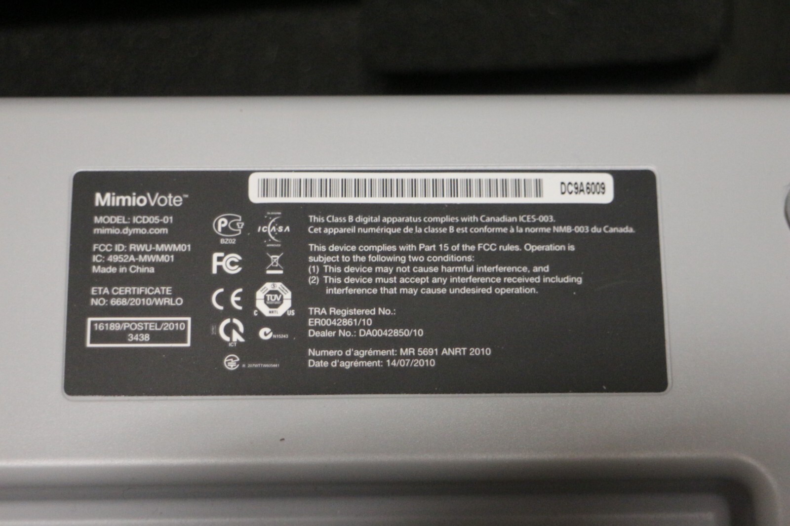 Dymo MimioVote Student Response System Metal Charging /Storage Case Only