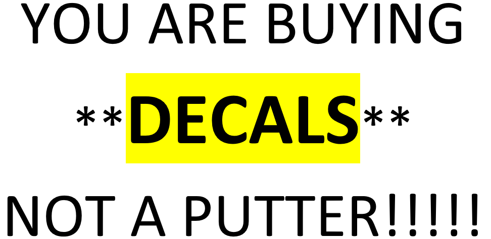 ODYSSEY PUTTER MARXMAN TRIPLE TRACK ***YELLOW*** DECALS