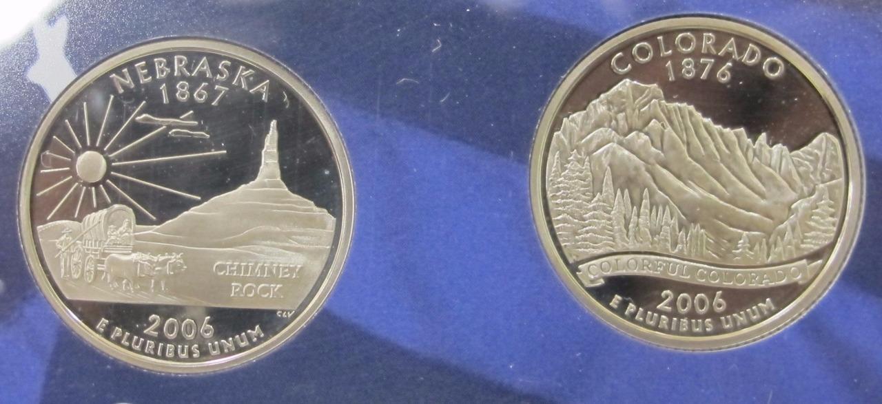 2006 Quarter Proof Set * 5 Quarters * Proof * With Box and COA *