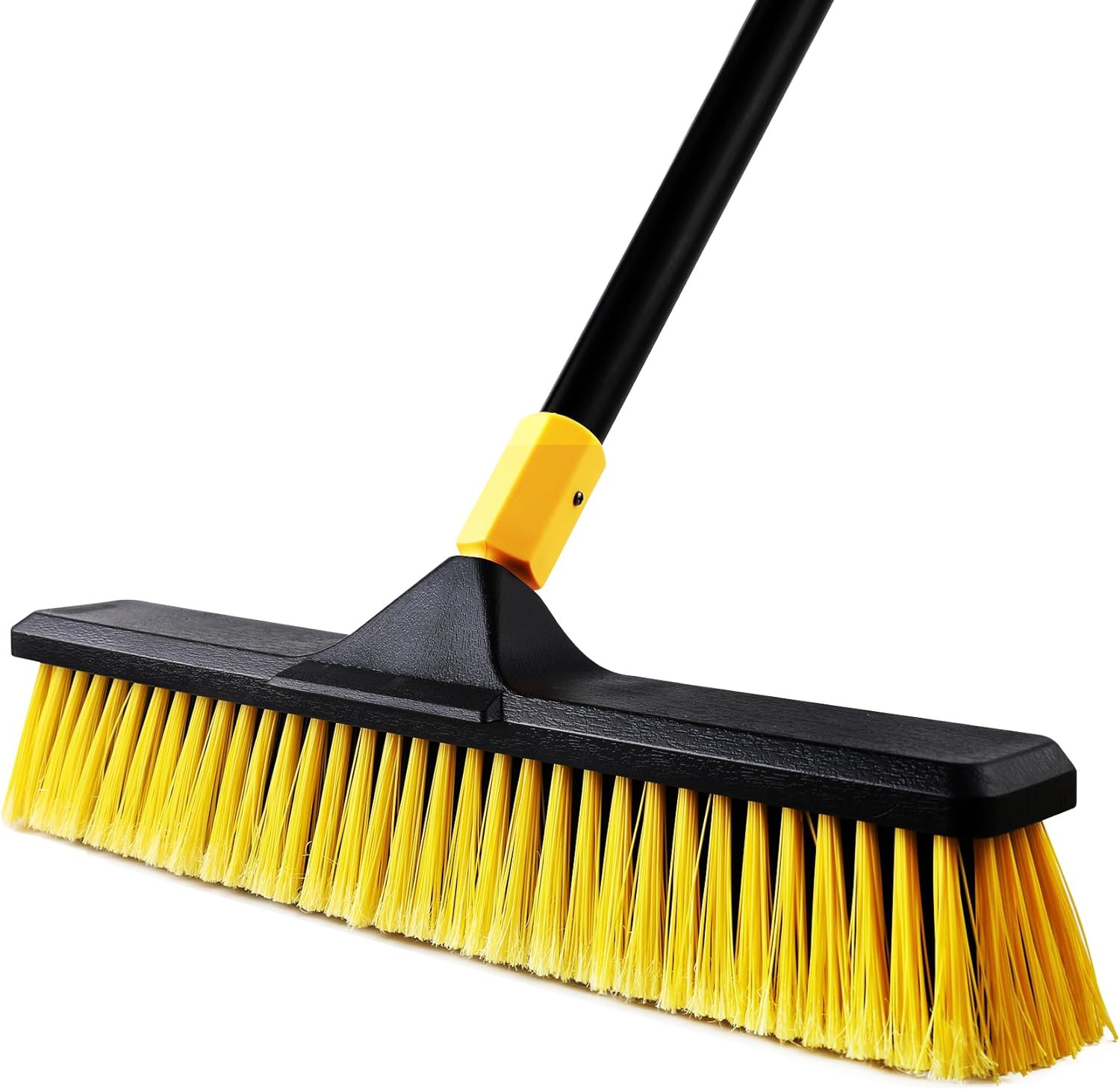 Yocada 18 Inch Push Broom Heavy-Duty Outdoor Commercial Broom Brush Stiff Bristl