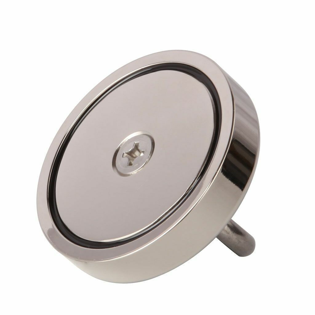 400LBS Neodymium Fishing Magnet Pulling Force Super Strong Round Rare Earth Hook