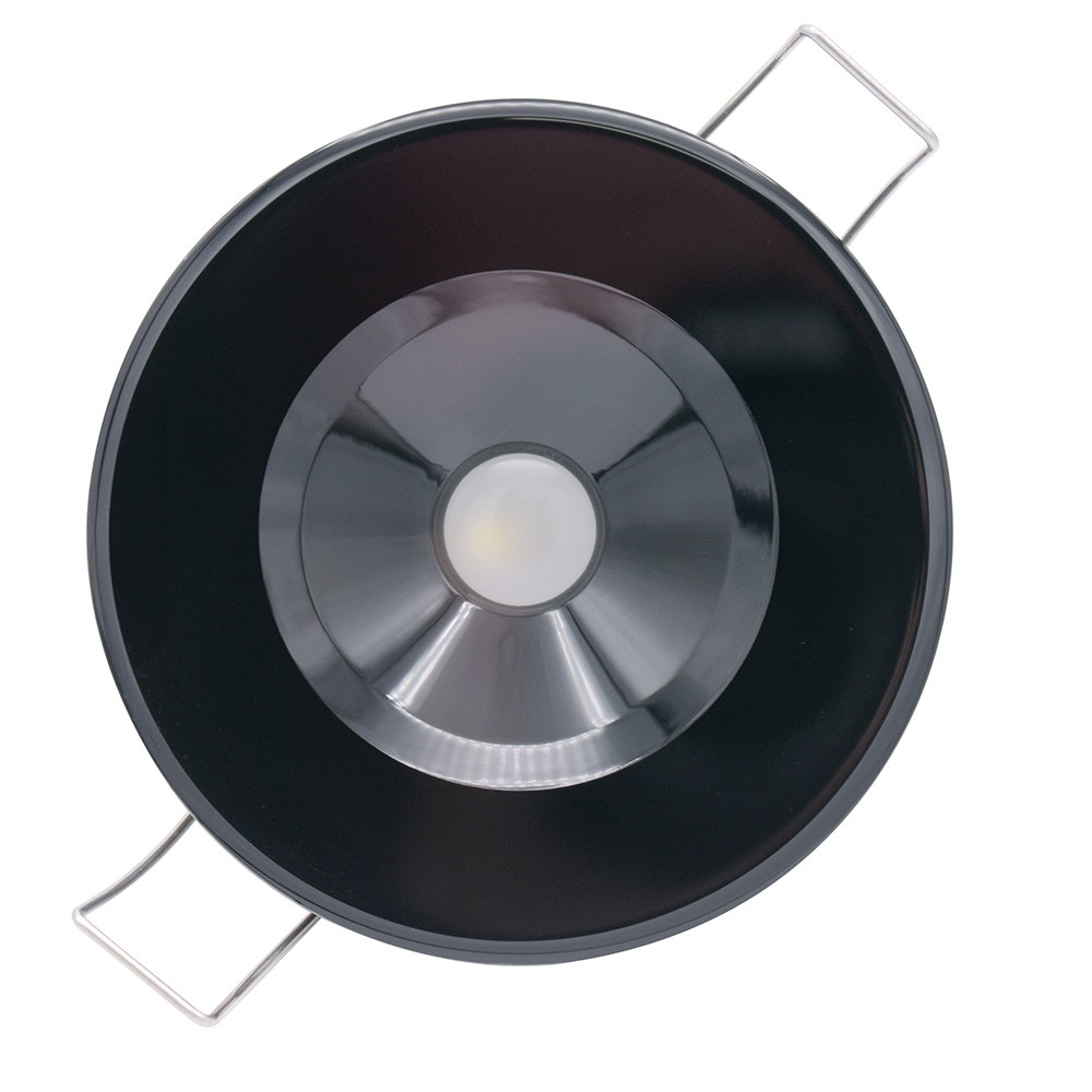 Lumitec Illusion Flush Mount LED Down Light - Warm White - Dimming - Black Ho...