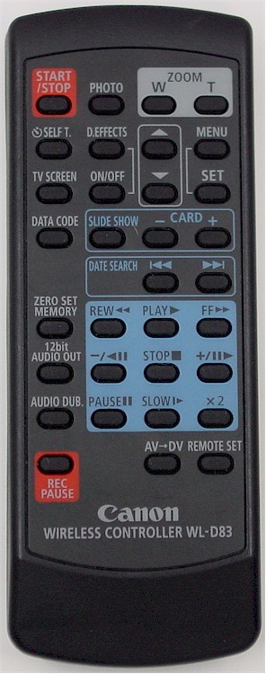 CANON Camcorder Remote WL-D83 w/Batteries ++FREE SHP++