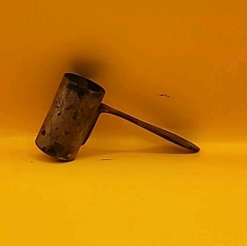 Antique brass Black POWDER MEASURE SCOOP  #48 Reloading Measurer - Winchester?