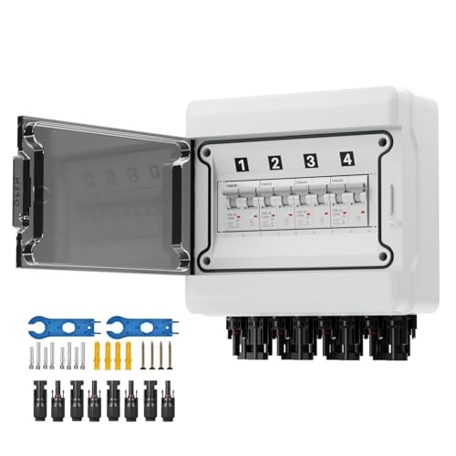 Solar Panel Disconnect Switch with 1000V DC 60Amp Circuit Breakers 60A 4String