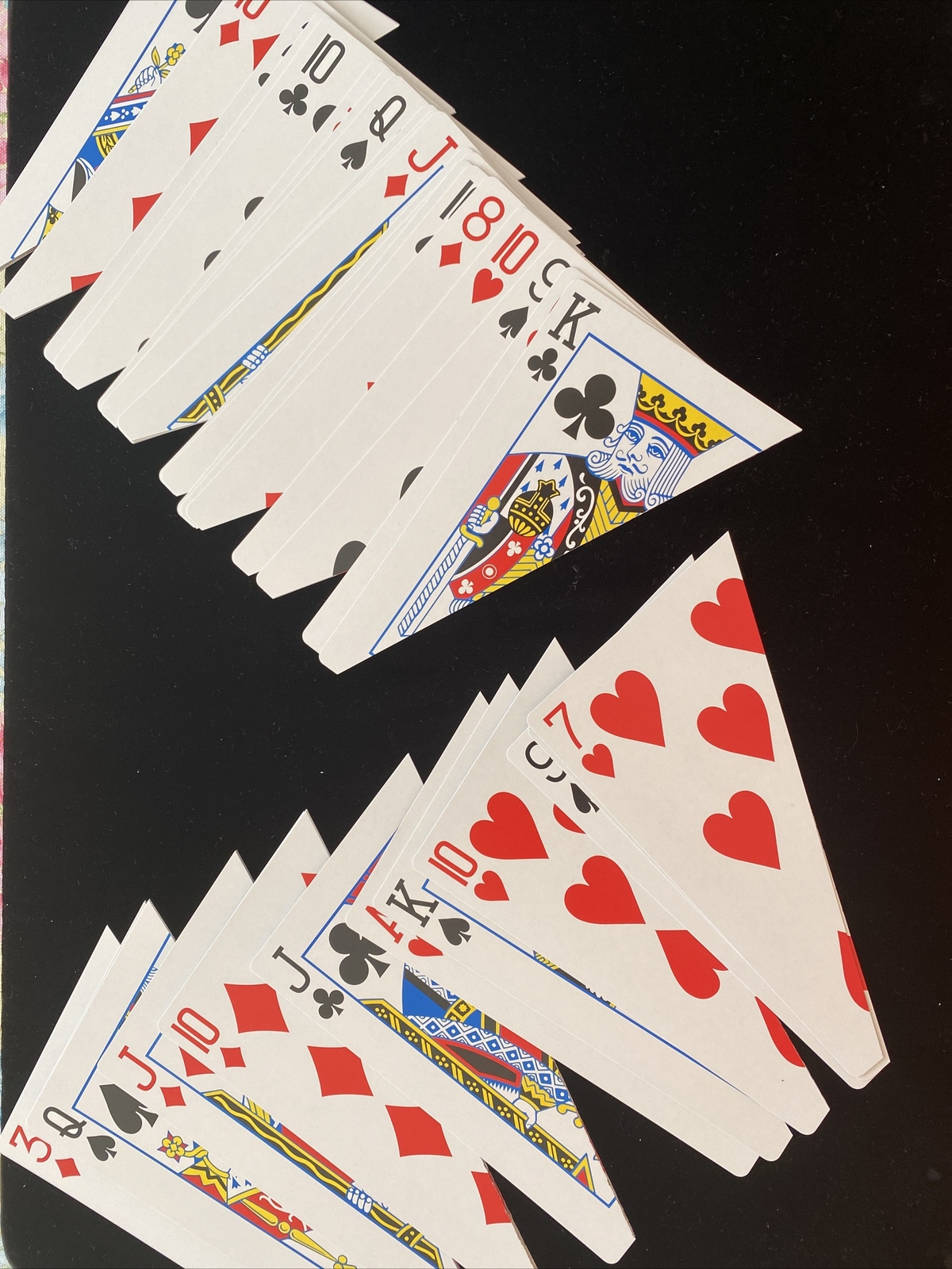Jumbo Split Card Trick Bicycle Deck Diagonal Cut, You Choose The Force Card.