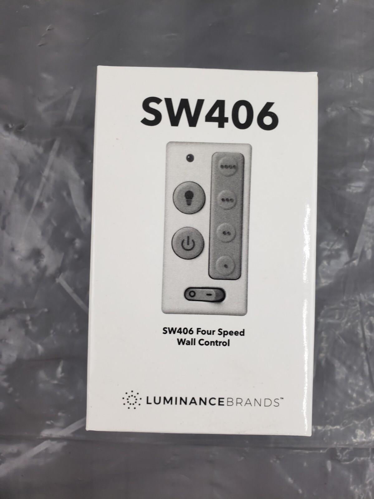 New LUMINANCE 4 Speed SW406 WIRED Remote Control With 3 Colors Wall Cover Plate