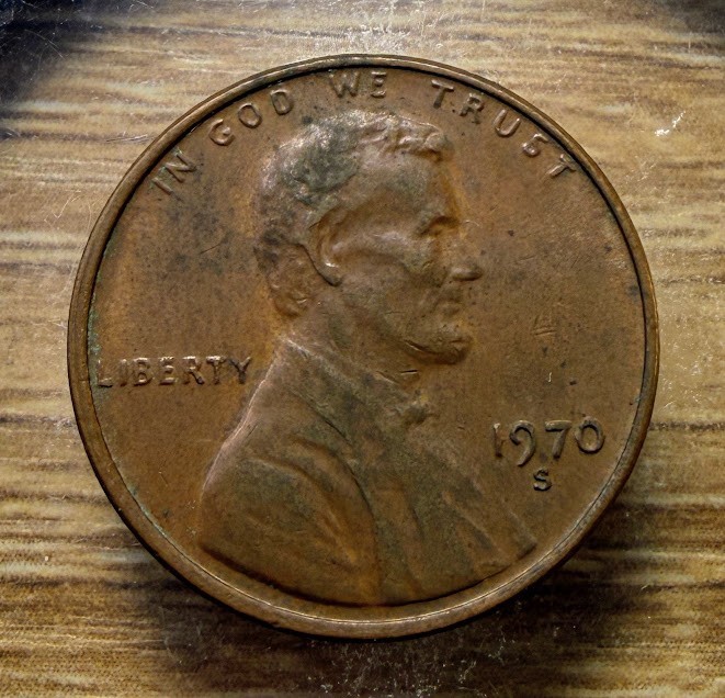 1970-S Lincoln Memorial Cent - Actual Coin Shown - Free Shipping Tracking INV#32