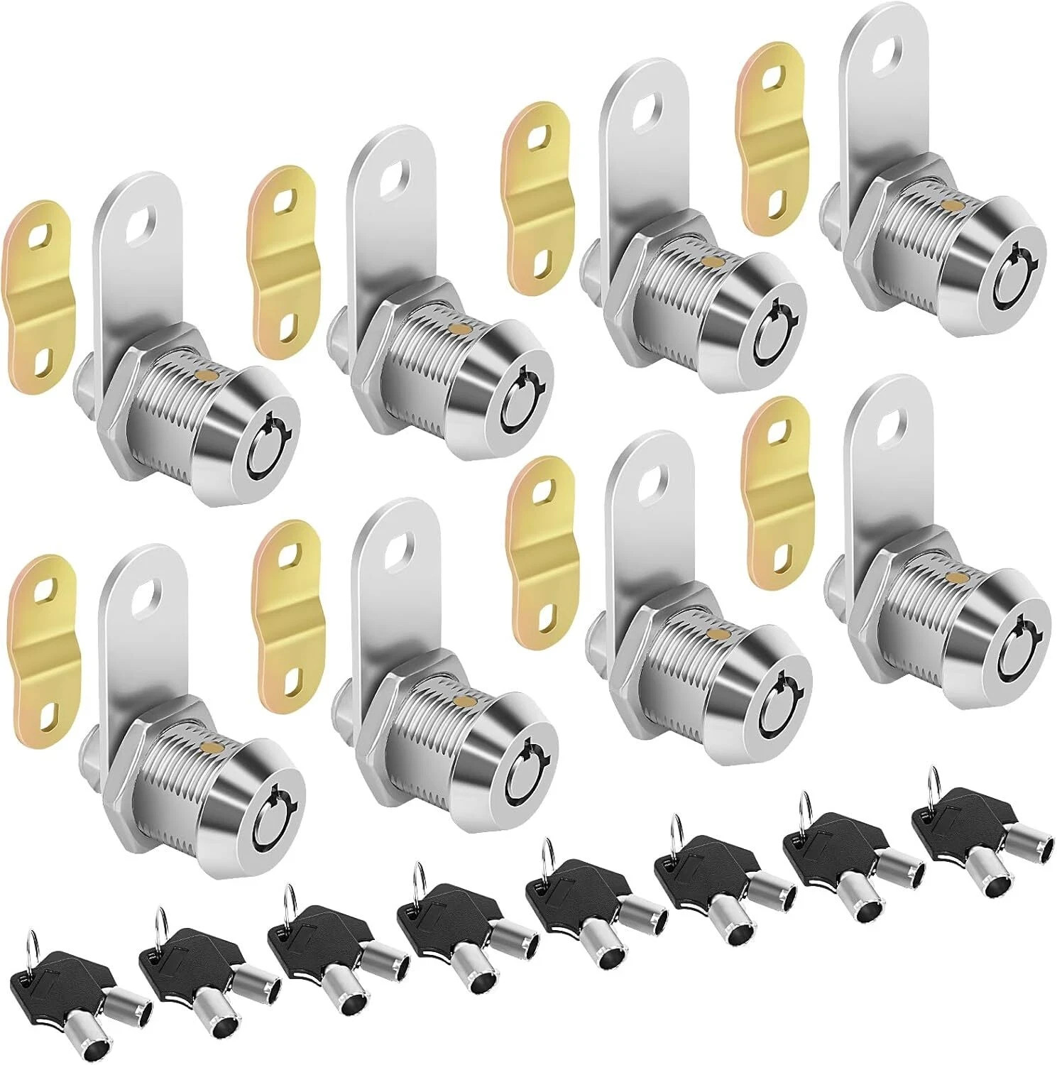 Cam Locks RV Storage Lock Keyed Alike,5/8" Cylinder Fits on 3/8" Max Door Thi...