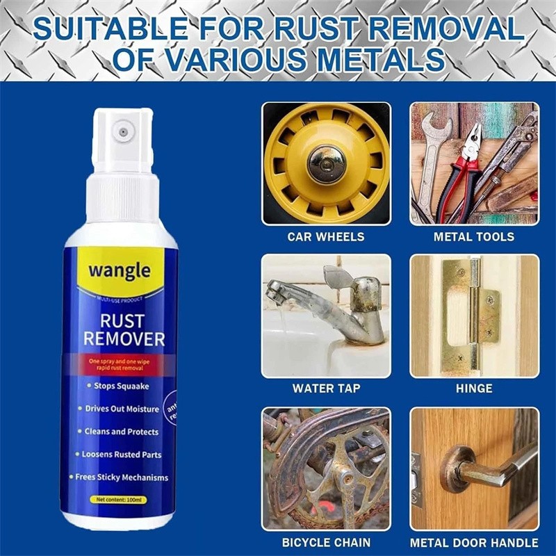 3X Wangle Rust Remover,Anti-Rust Lubricant Spray & Rust Remover Easy Application