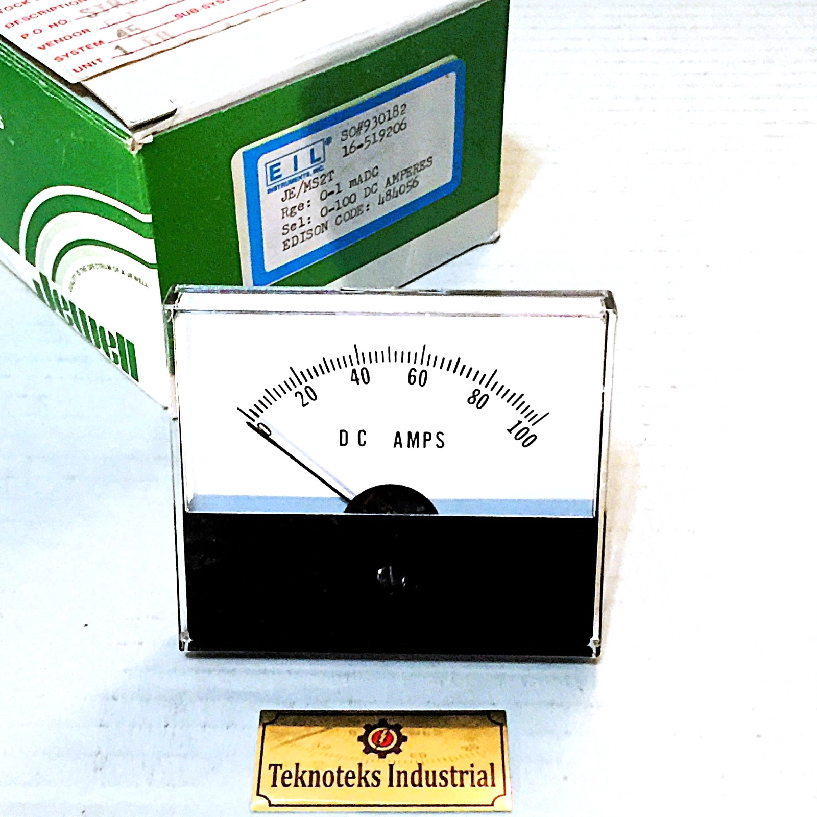 JEWELL / EIL  16-519206 / JE/MS2T  PANEL  AMMETER  0-100 DCA