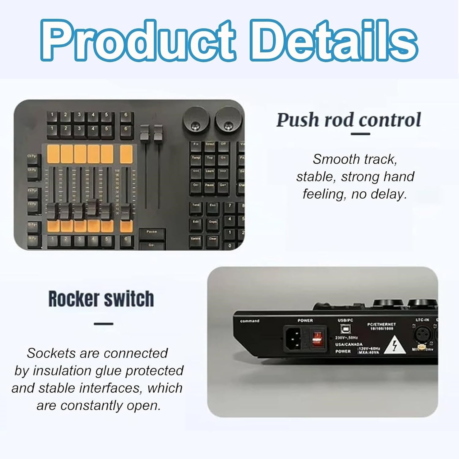 New dmx light controller command wing 2 onpc with case for dj stage show pub US