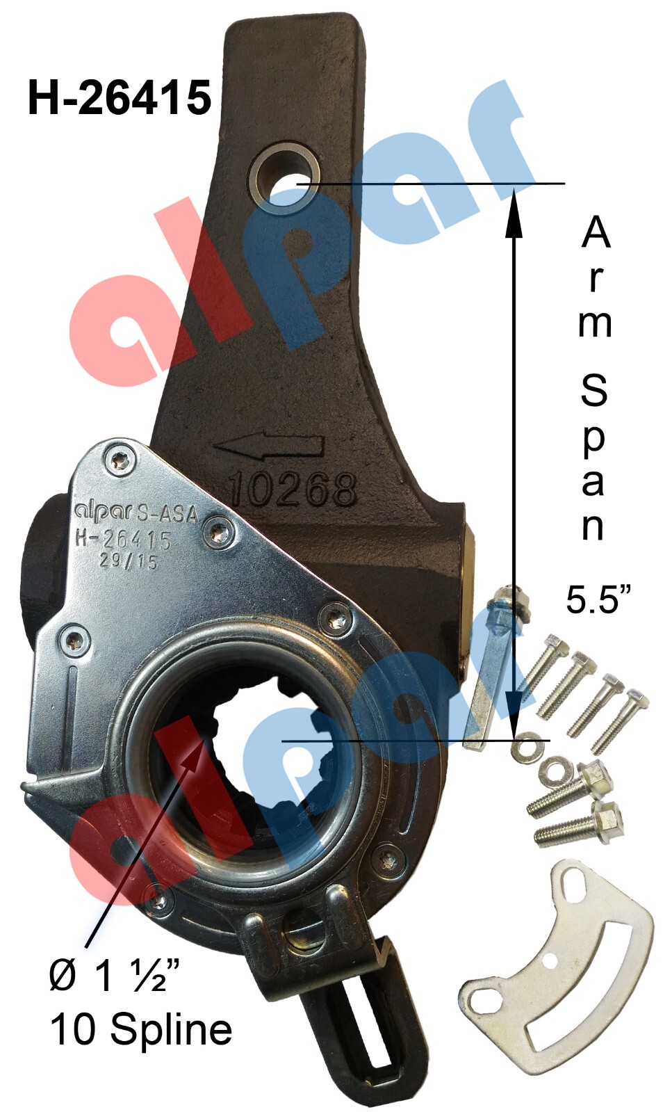 10 Spline 5.5" Automatic Slack Adjuster Replaces Haldex 40010215, 135.1040