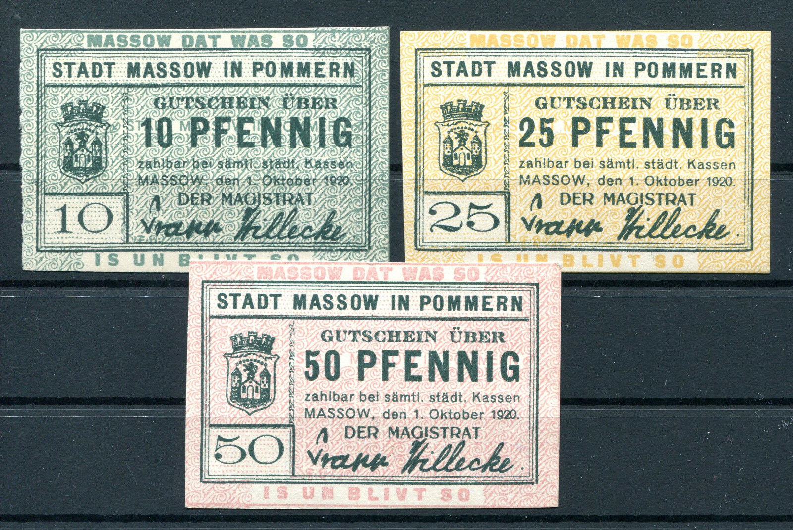 Massow 3 Banknotes Emergency Money Z1697