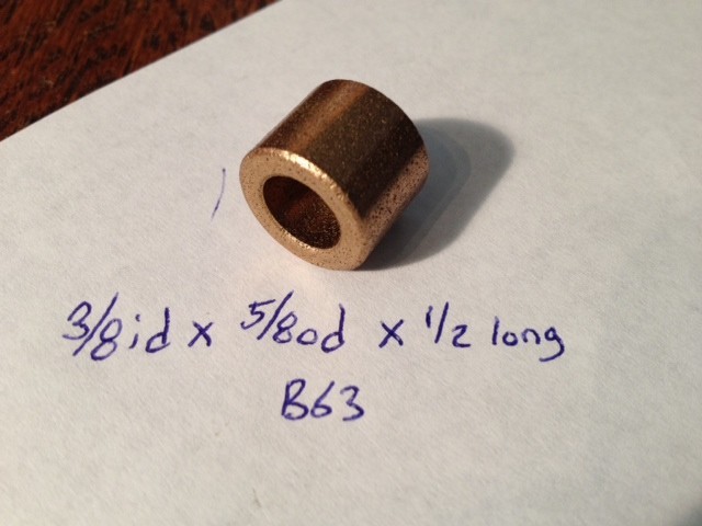 Oilite Bushing Bronze 3/8 id x 5/8 od x 1/2 Bearing Bush Sleeve Spacer New B63