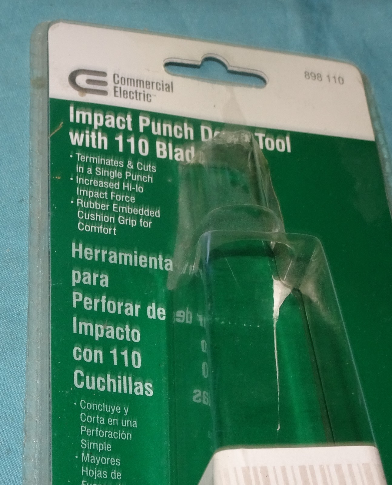 == Commercial Electric Impact Punch Down Tool with 110 Blade # 898 110