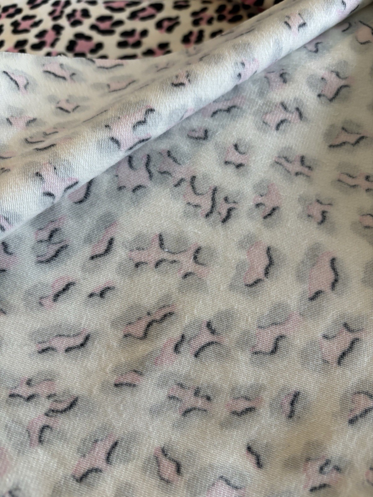 Pink Leopard Milky Fabric. 72x56 Inches