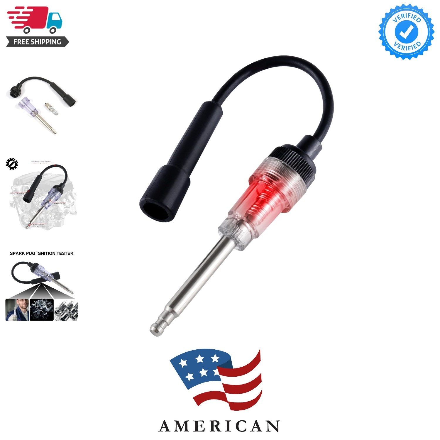 Inline Spark Plug Tester, Plug-in Engine Ignition Tester, Car Exterior Access...