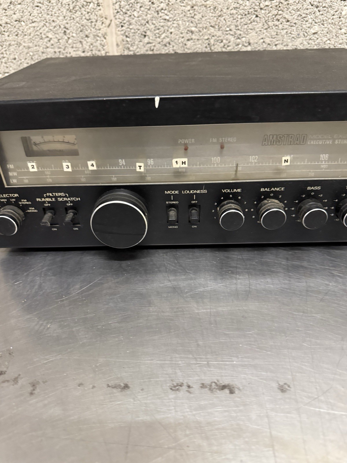 Amstrad Model EX222 Executive Stereo Receiver Untested Made In England