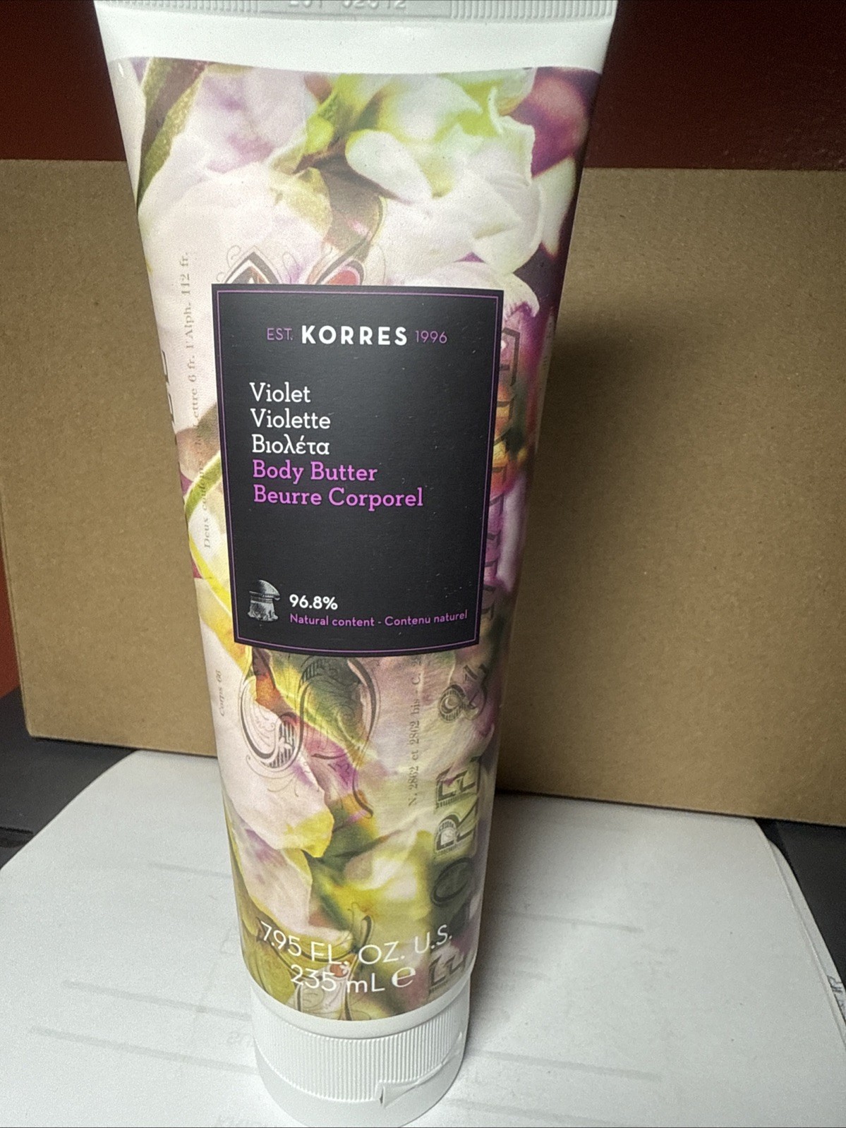 Korres VIOLET Body Butter Moisturizer (7.95OZ) & SHOWERGEL (8.45OZ) COMBO SEALED