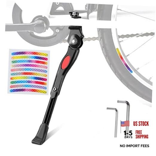Bike Kickstand Aluminum Adjustable Bicycle Cycling Center Bracket Stand for