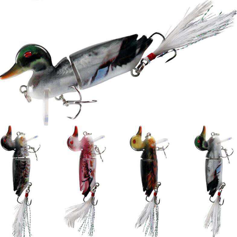 3D Topwater Suicide Duck Wakebait Bass Muskie Pike Fishing Lure - 4 colors