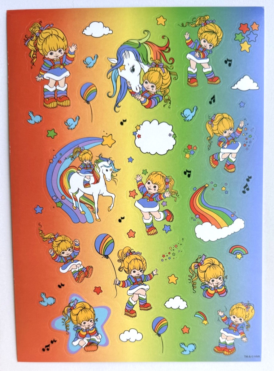 Hallmark HMK 🌈 Rainbow Brite 🌈 Sticker Sheet Starlite,  Rainbows, and Music